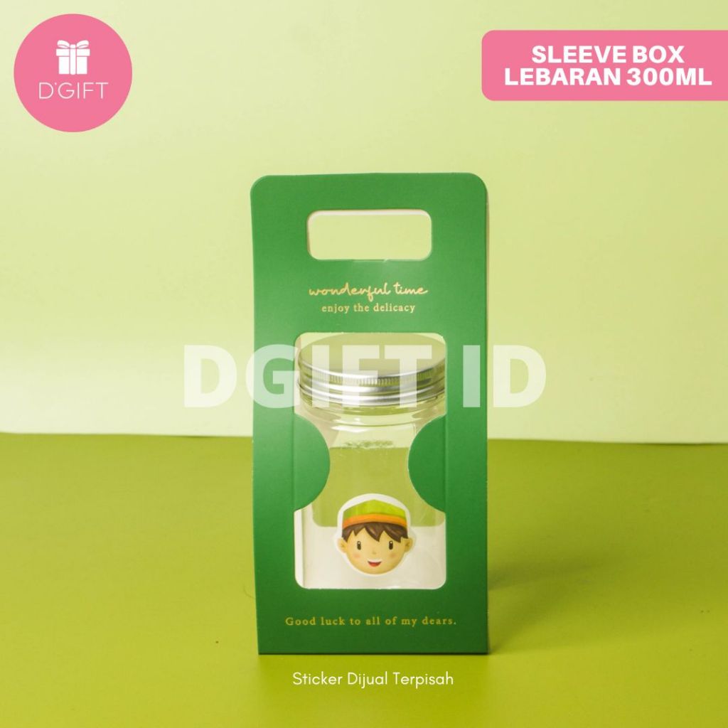 

(10pcs) Sleeve Box Lebaran Packaging Kotak Dus Hampers Kue Kering Idul Fitri muat Jar 300ml