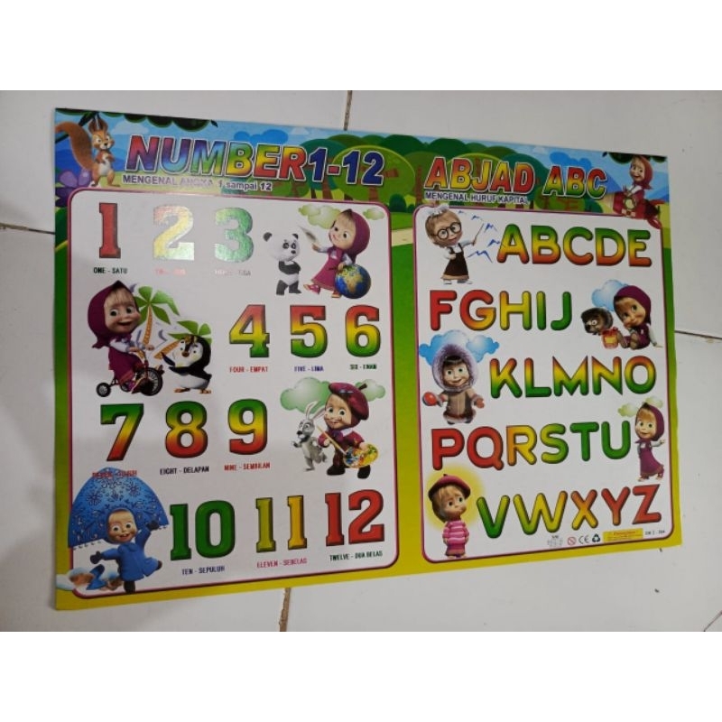Poster Angka Dan Abjad