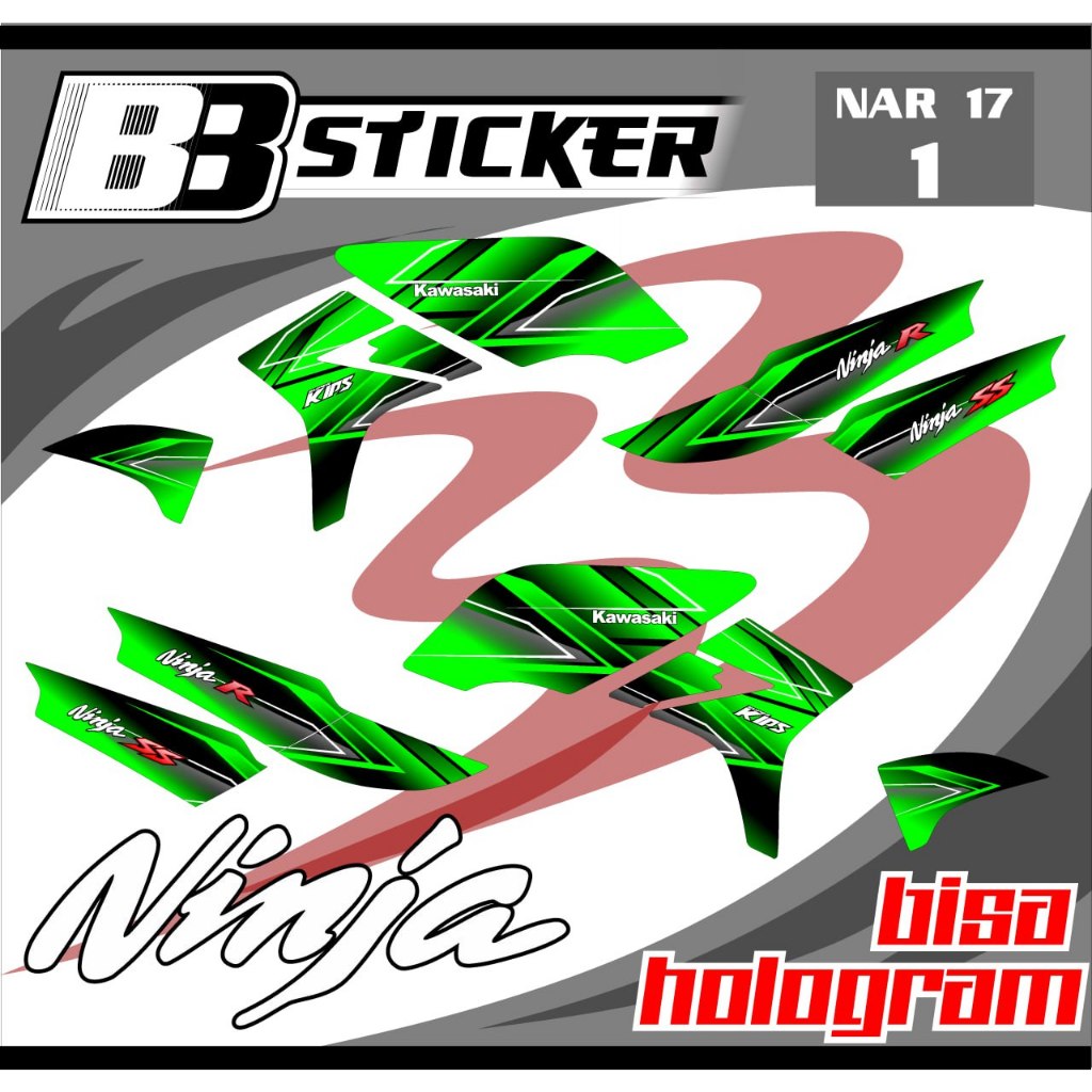 STRIPING PREMIUM Kawasaki Ninja R Ninja SS BISA HOLOGRAM List Sticker Variasi Nar 17