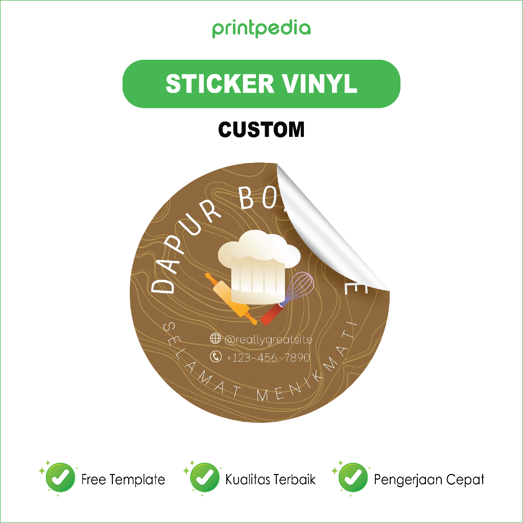 Cetak Sticker Vinyl A3+ / Sticker Anti Air / Cetak Stiker Label