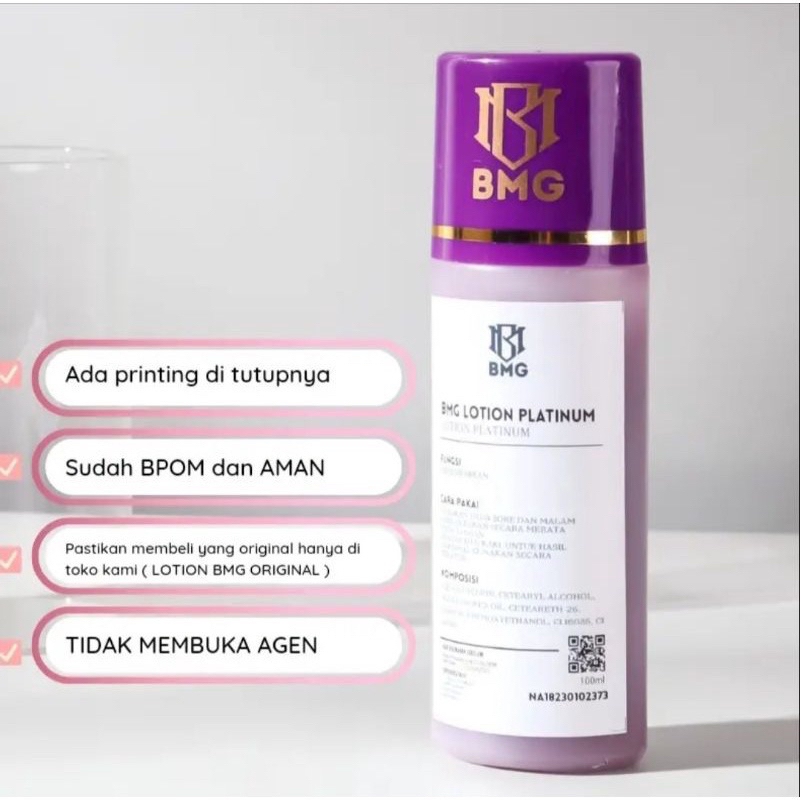 ORIGINAL lotion ungu platinum BMG BPOM