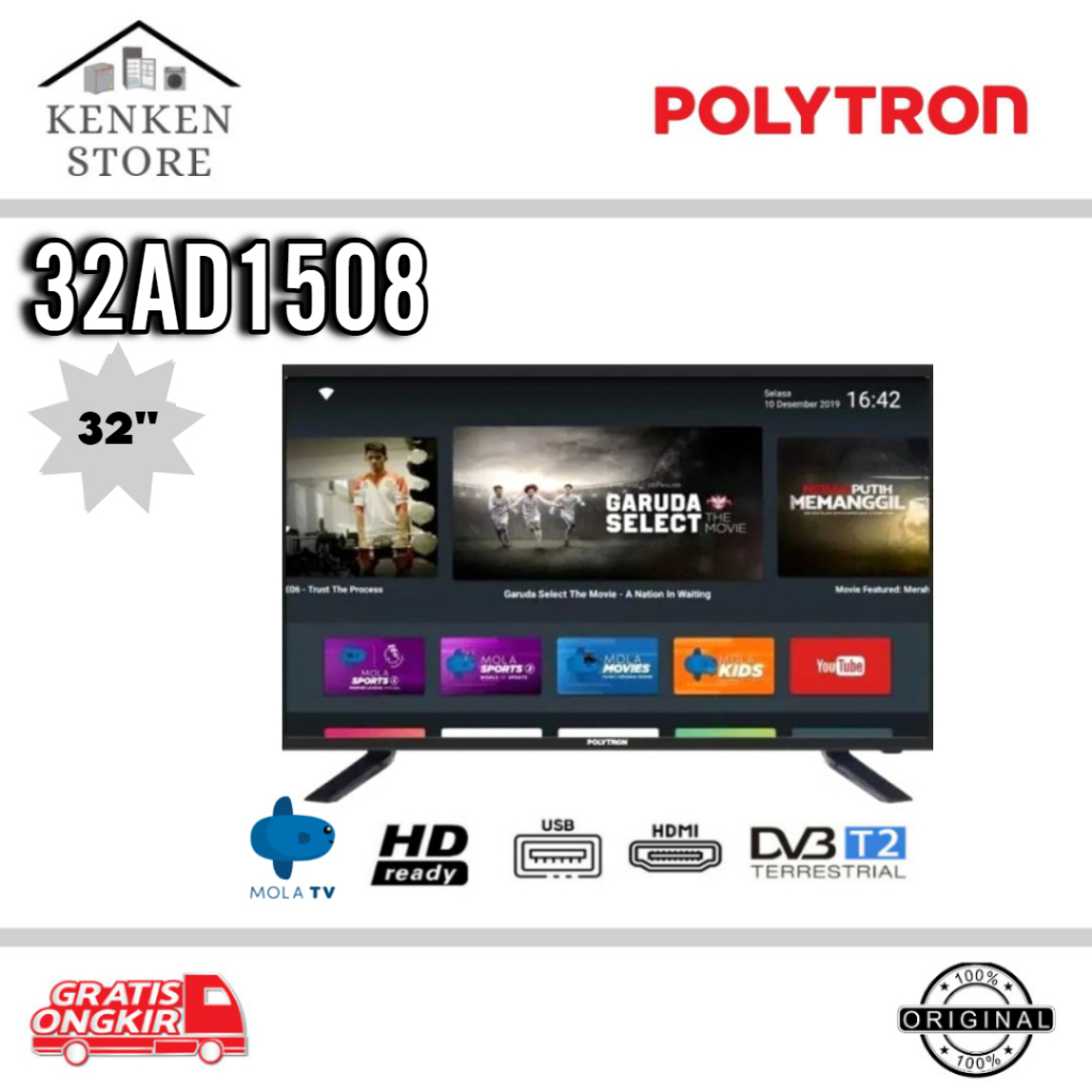 TV LED SMART POLYTRON 32AD1508 32INCH 32"