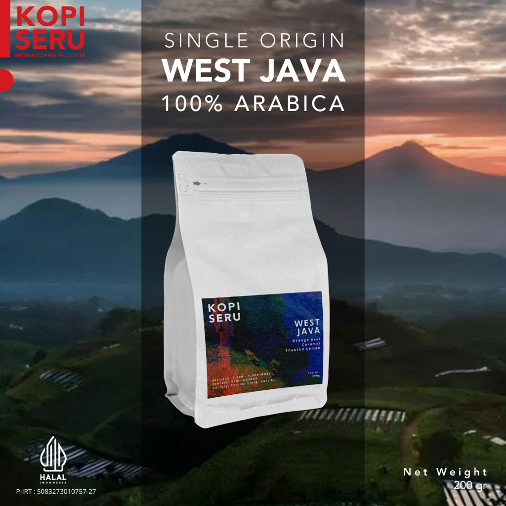 

Biji Kopi 100% Arabika Jawa Barat 200g Manual Brew Orange peel Caramel - Biji Kopi