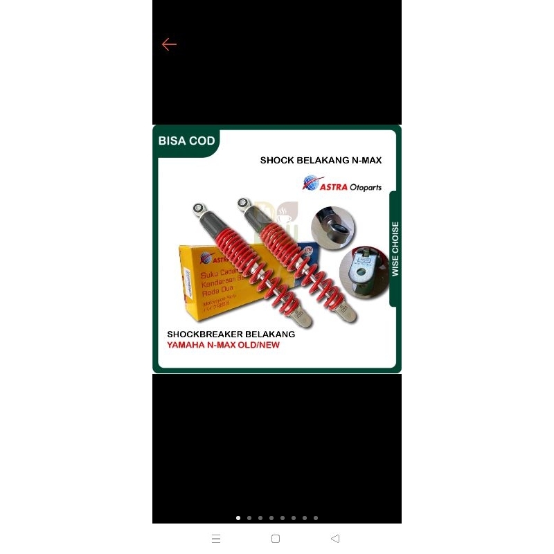 Shock belakang Nmax merk Aspira