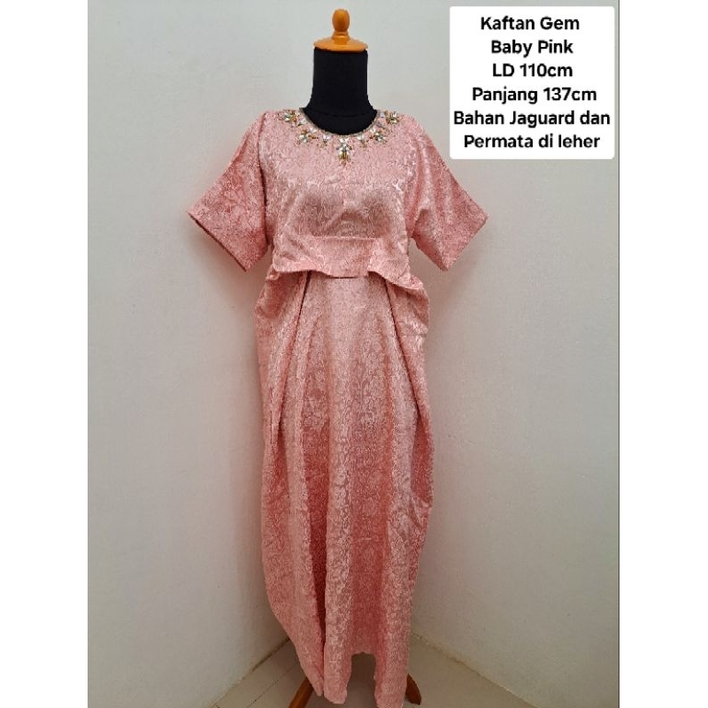 Kaftan Permata Jaguard Baby Pink