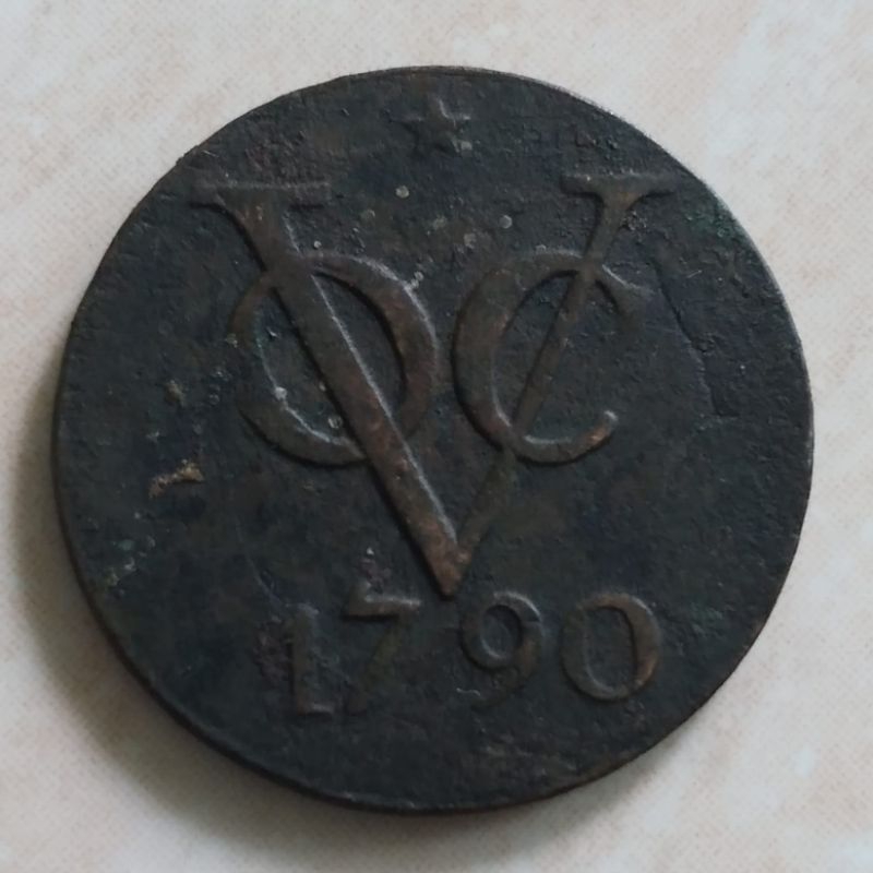 Koin Kuno VOC 1790 Utrecht 2 Doit - KS8