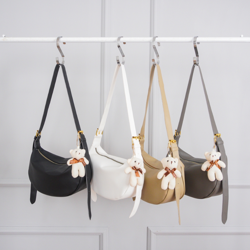 SweetSally - Aira Tas Selempang Wanita / Shoulder Bag Moon Hobo Kulit PU