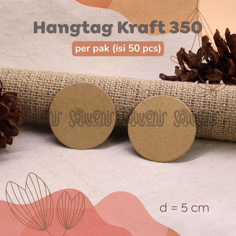 

[PER PAK ISI 50] Hangtag BULAT Pricetag | Label Harga | Label Hijab | Label Baju | Tag Kraft Murah