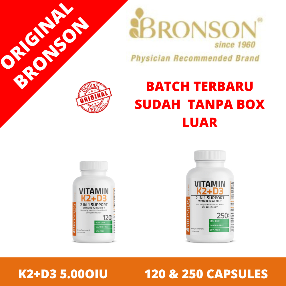 Bronson Vitamin K2 D3 5000 10000 IU Vit K-2 D-3