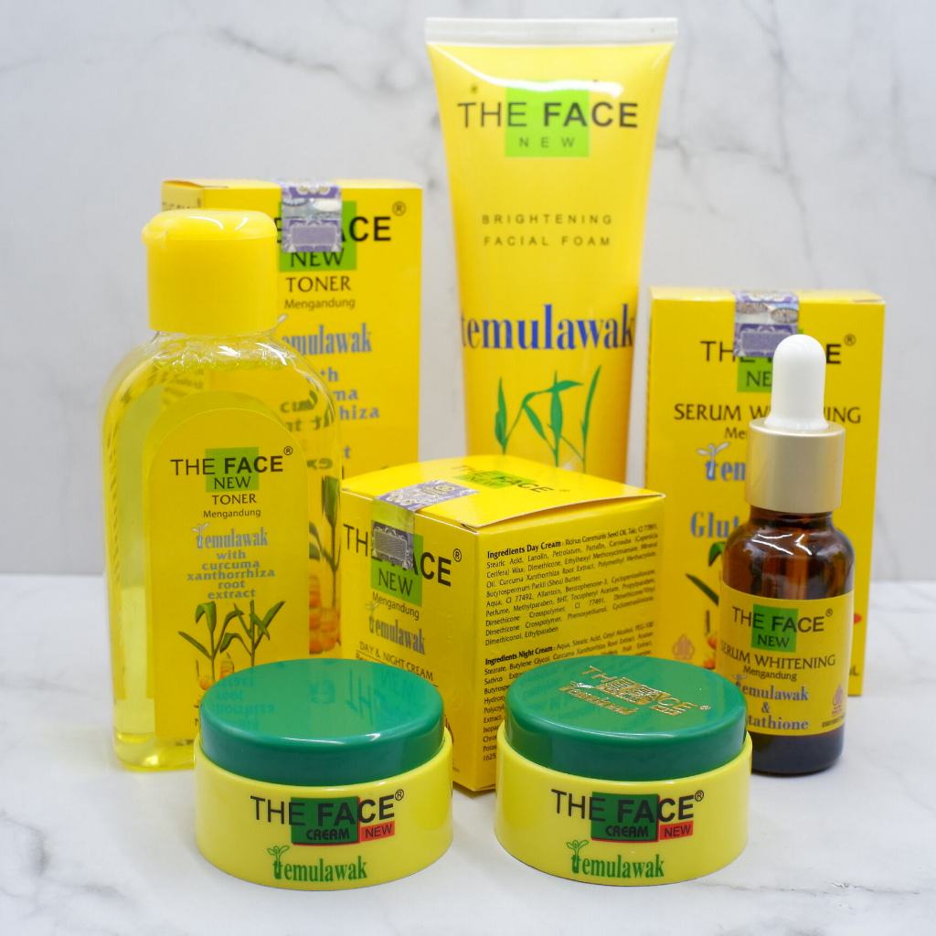 The Face Temulawak Facial Foam Serum Cream Siang Malam Ori BPOM 1 Paket Dengan Ekstrak Temulawak Asl