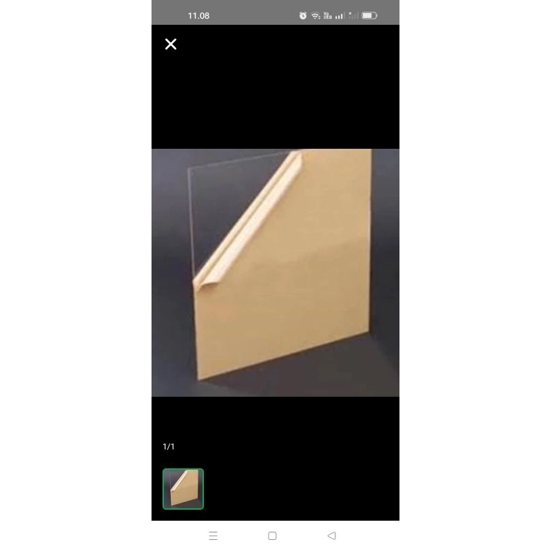 Acrylic Lembaran bahan 3mm Bening