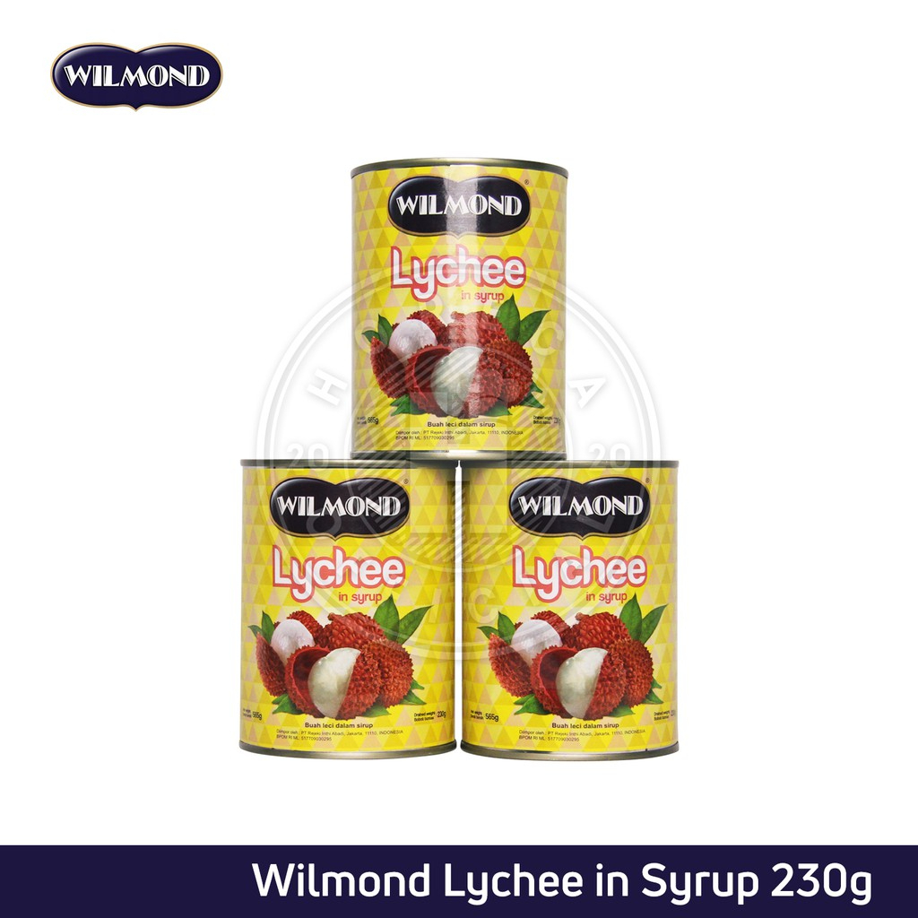 

WILMOND LYCHEE IN SYRUP 230GR / BUAH LECI DALAM KALENG KEMASAN 320 GRAM