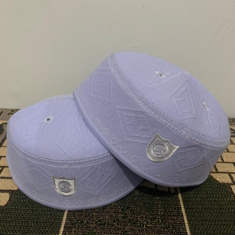 Peci Putih Malaysia Motif Wajik