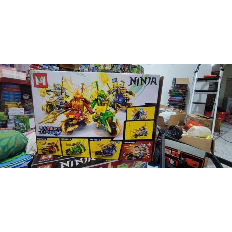 MG1601 mainan edukasi anak ninja go warrior motorbike rakit mainan balok susun mainan brick puzzle s