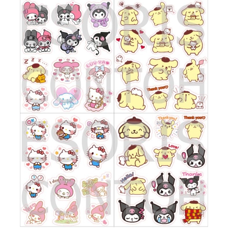 

(ES) EF5359 STICKER SET KISS CUT | STICKER KIS CUT AESTHETIC #013