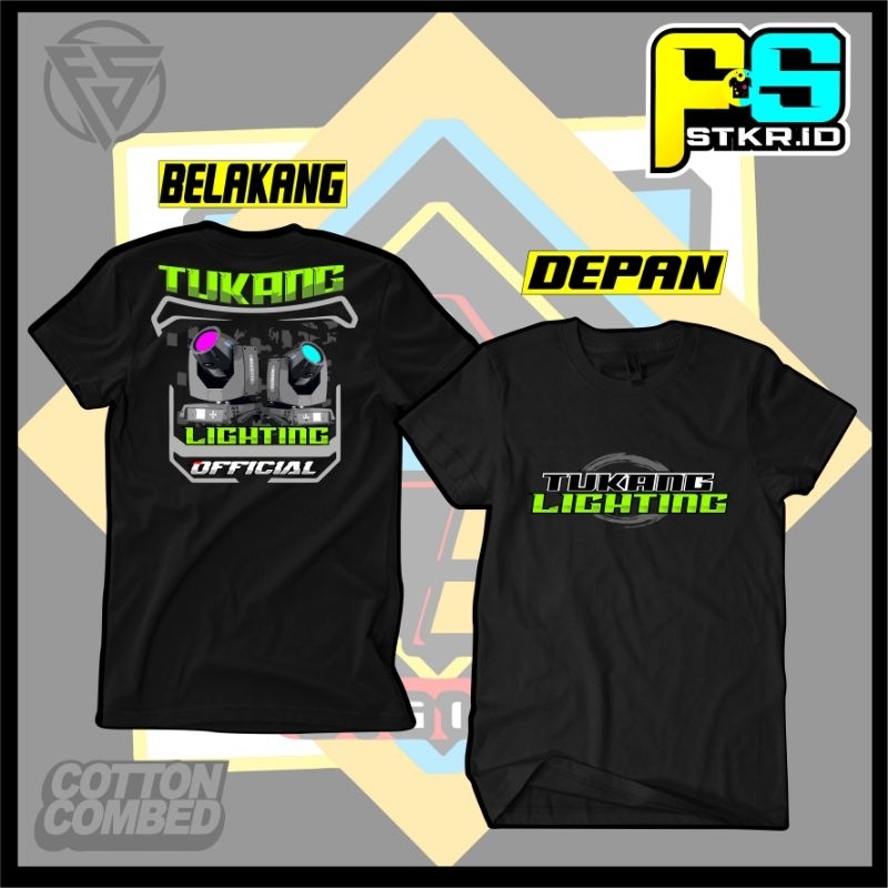 Kaos T-shirt viral Tukang Lighting sound audio lengan pendek pria wanita BISA CUSTOM SESUAI REQUEST