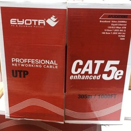 Kabel Lan UTP Cat5e 1 box [305 Meter] Eyota / Kabel Lan UTP Cat 5e