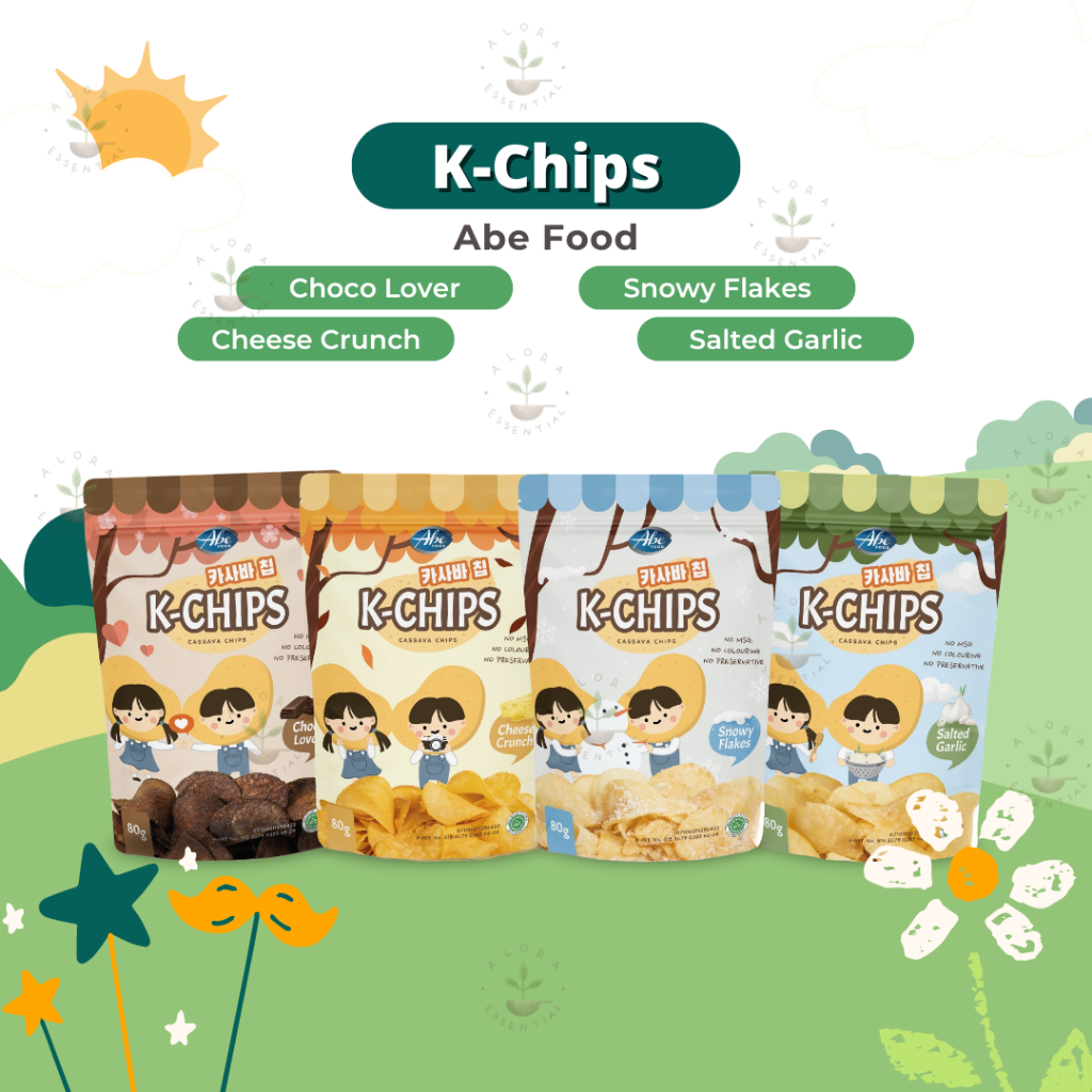 

Abe Food K-Chips Keripik Singkong Cassava Chips 80 gram - Snack Anak