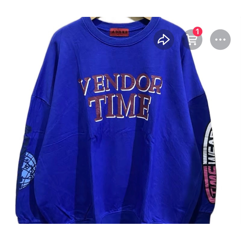 sweater wanita biru elektrik