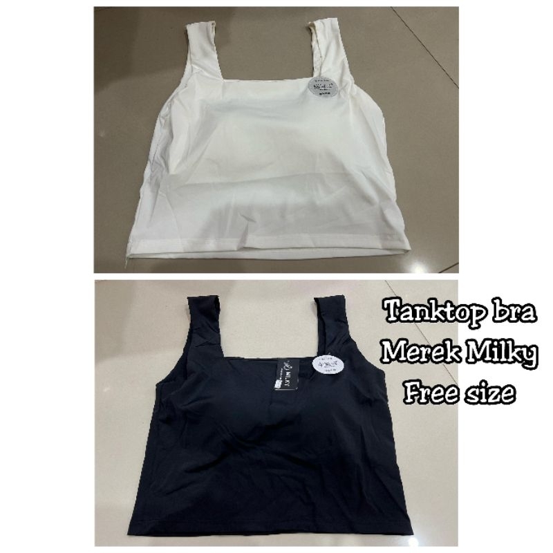 New tanktop bra milky bra push kemben
