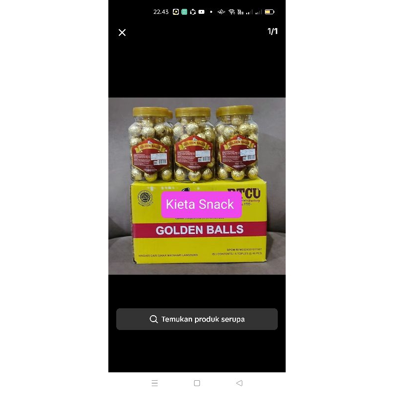 

coklat murni gold ball