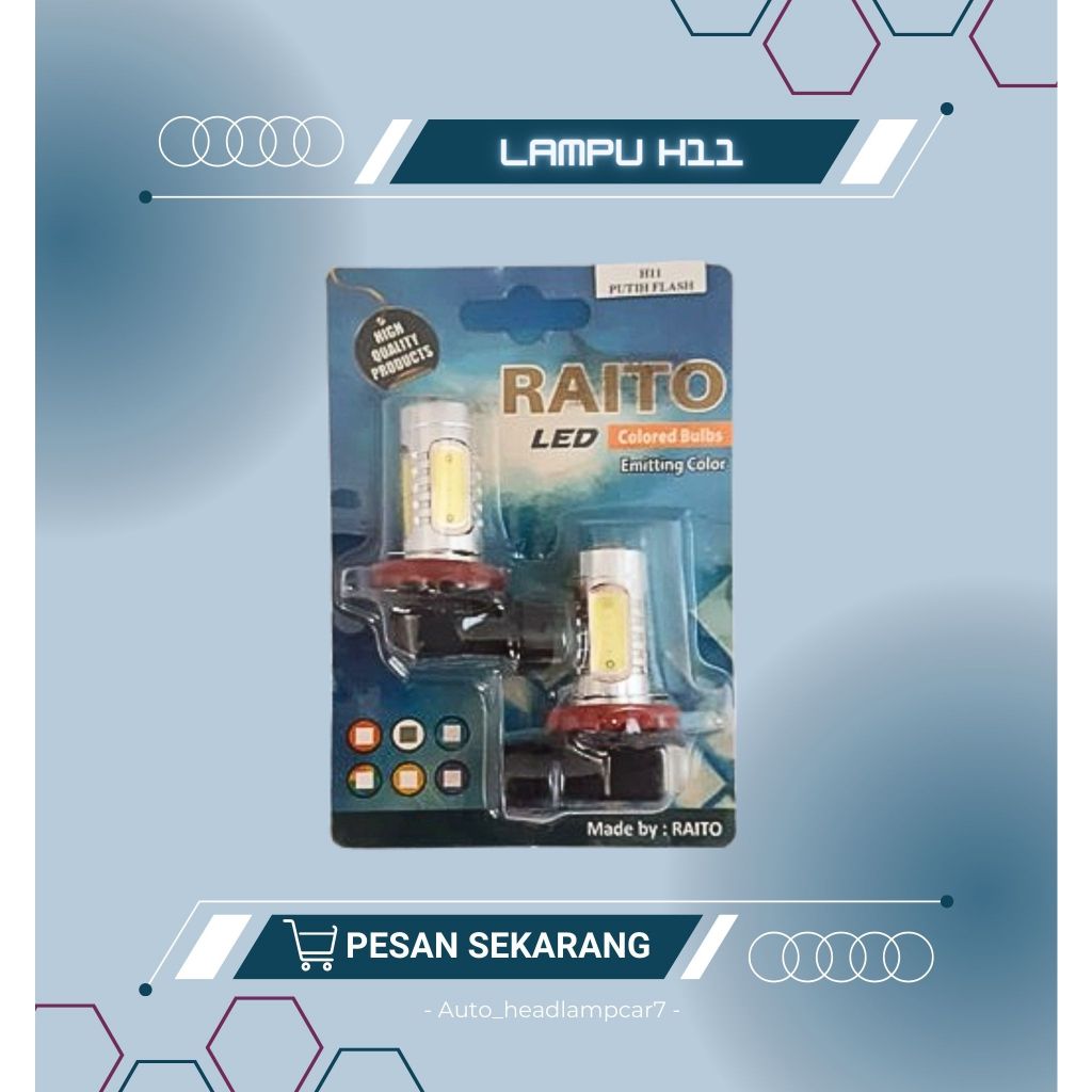 Bohlam Lampu COB H11 H8 H16 16 WATT Proyektor PUTIH TITIK