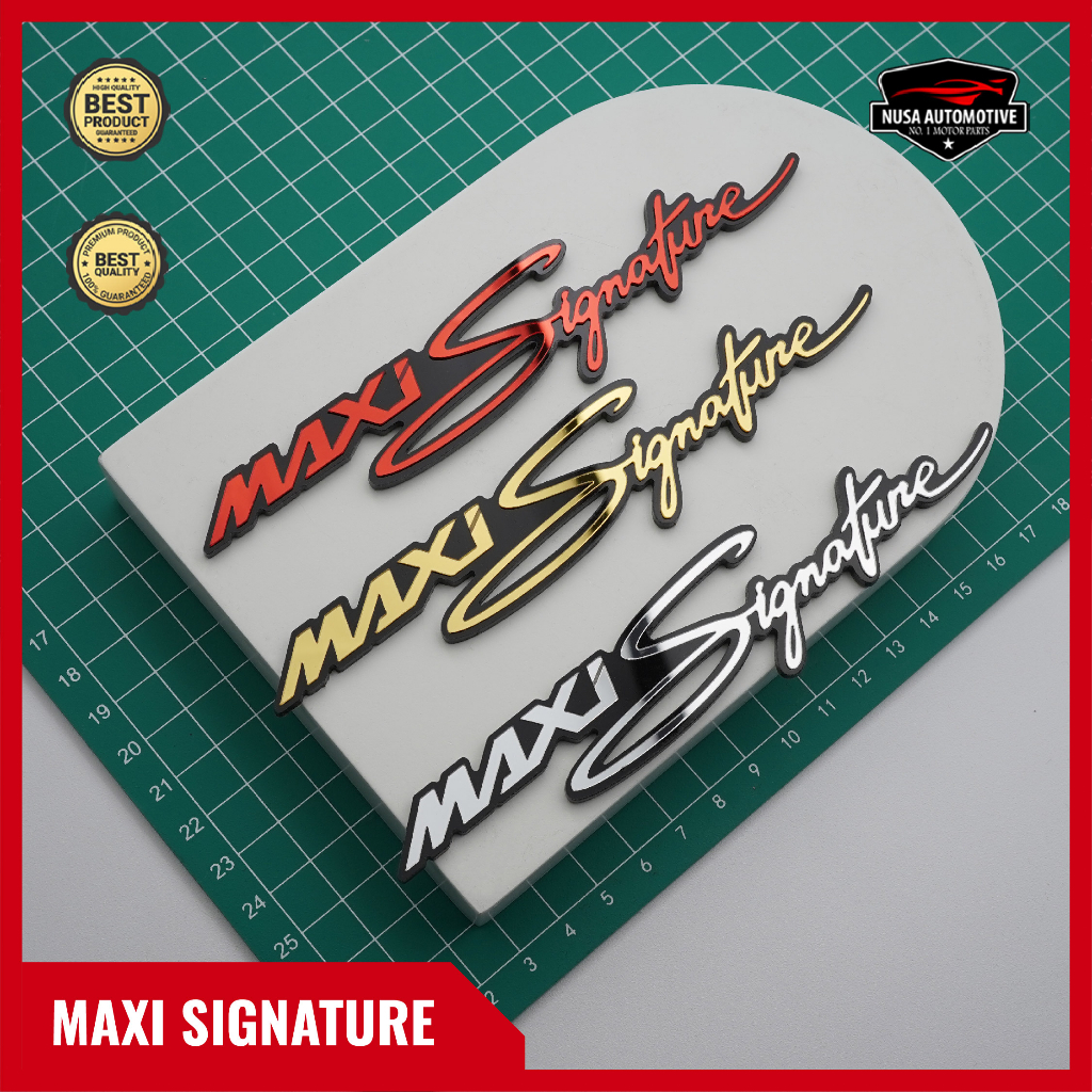 1PCS EMBLEM MAXI SIGNATURE NMAX XMAX LOGO MAXI SIGNATURE AEROX MAXI SIGNATURE LOGO YAMAHA MAXI SIGNA