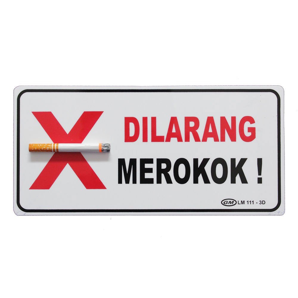 GM LABEL 3D DILARANG MEROKOK LM-111 MEDIUM