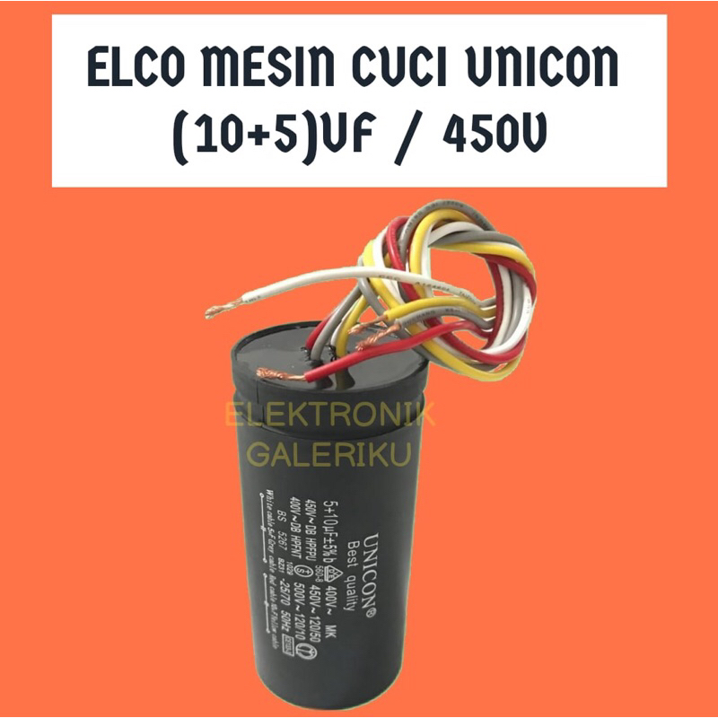 ELCO MESIN CUCI UNICON (10+5)UF / 450V