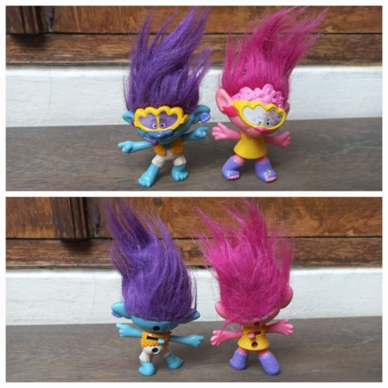 Mainan figure set Trolls World Tour Happy Meal Original McD