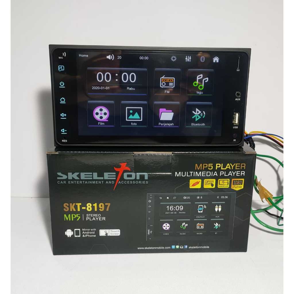 Head Unit SKT 8197 T MP5 7 inch Plug n Play untuk Toyota Innova/Calya/Agya/Sigra/Veloz