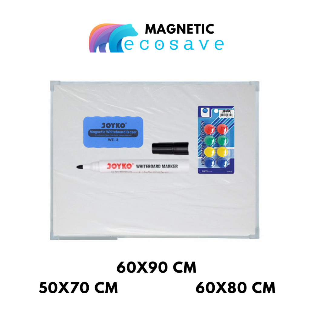 

Whiteboard Gantung Magnetic 60x150 cm