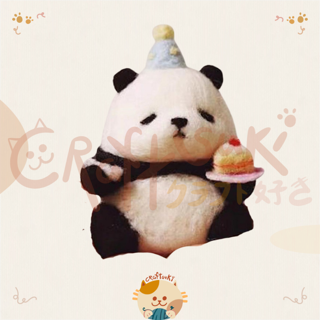 Partenzil Diy Wool Felt Craft Kit - Needle Wool Felting Kit Boneka Cute Animal Series Panda Penguin