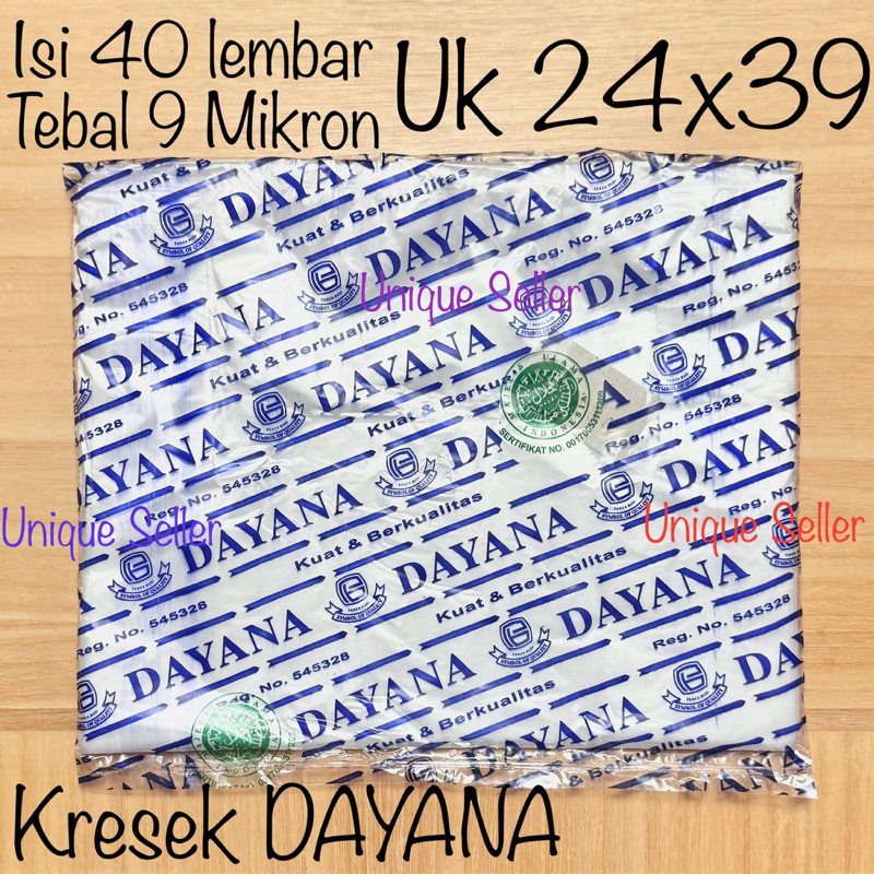 [Isi40] Kresek Transparan uk 24 DAYANA / Kantong Kresek Transparan Tanggung DAYANA uk 24x38 / Kanton
