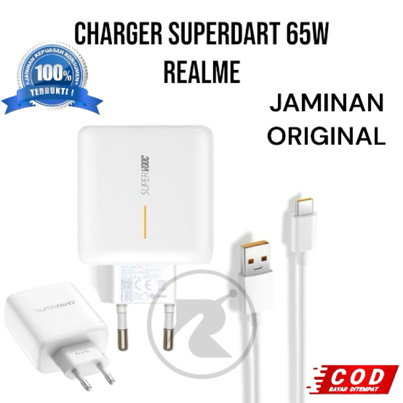 CHARGER REALME SUPERDART 65W ORIGINAL 100% TYPE-C