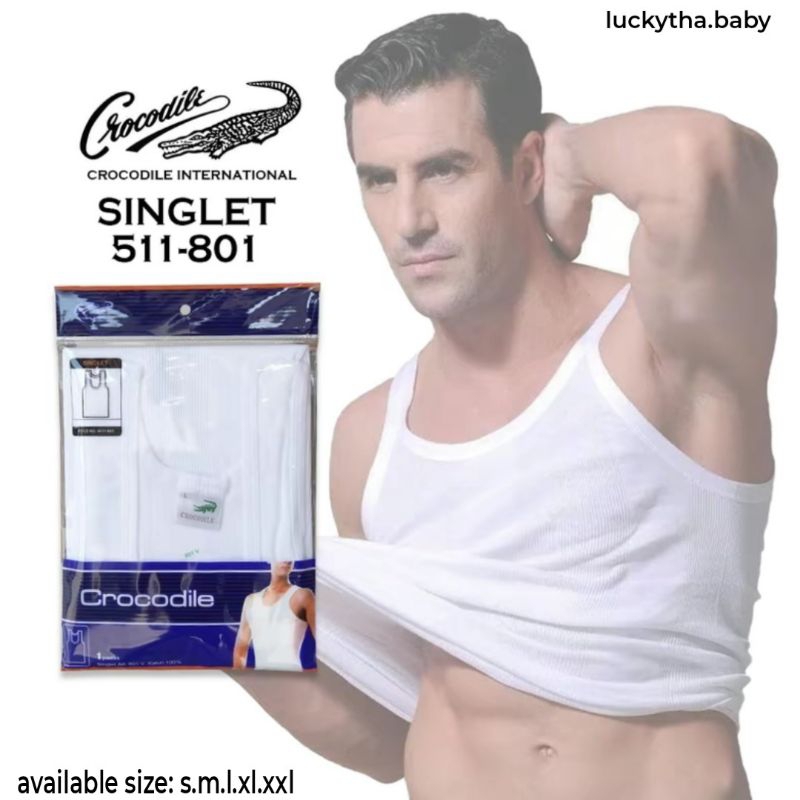 DRB 3pcs_ singlet pria crocodile 801 original 100% , kaos dalam pria crocodile, singlet crocodile