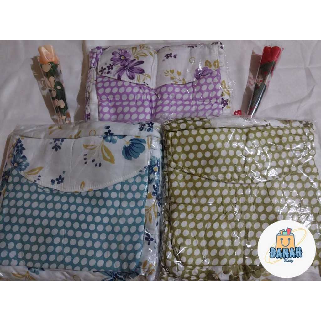 Mukena Dewasa Jumbo Murah Katun Rayon Bali Adem Motif Lina Bunga Polkadot