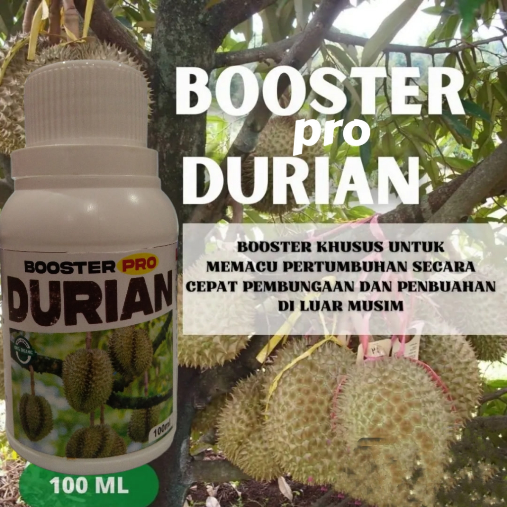 Pupuk Organik Booster Cair Durian PRO Cepat Berbuah Lebat Tidak Rontok Bunga Booster Durian Montong 