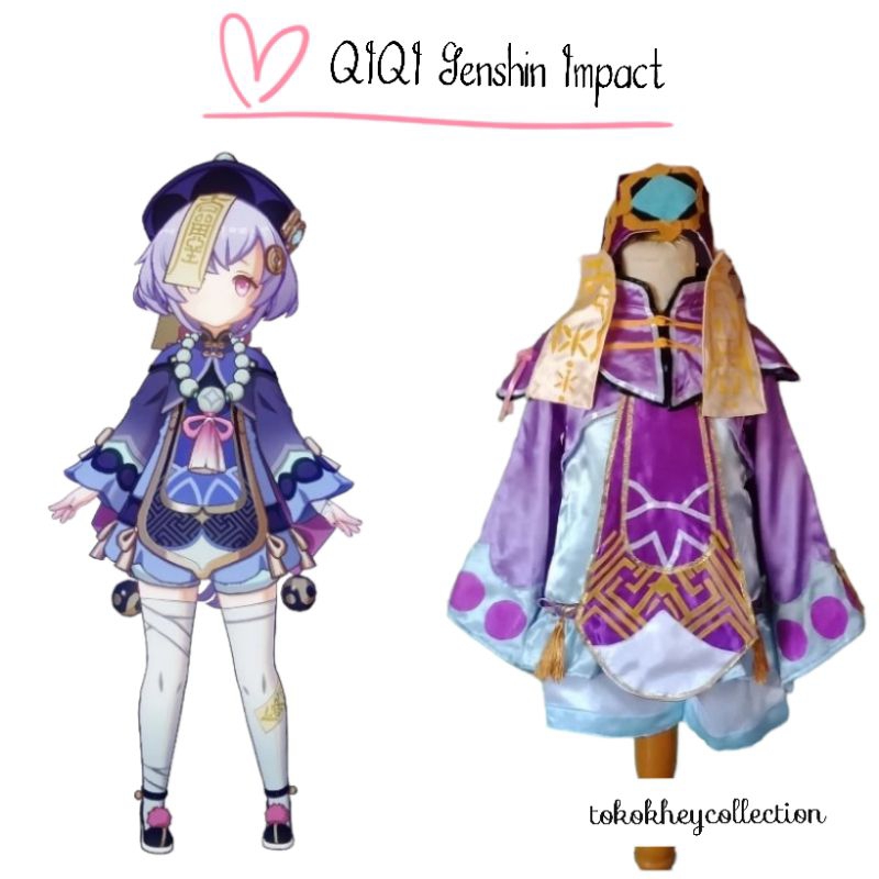 Qiqi Genshin Impact/Baju Kostum Qiqi/Cosplay Anime Genshin Impact Qiqi