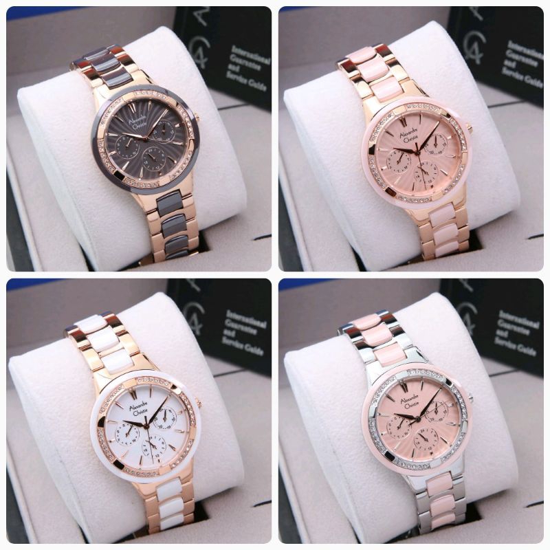 jam tangan wanita alexandre christie ac2299 / ac 2299 keramik original