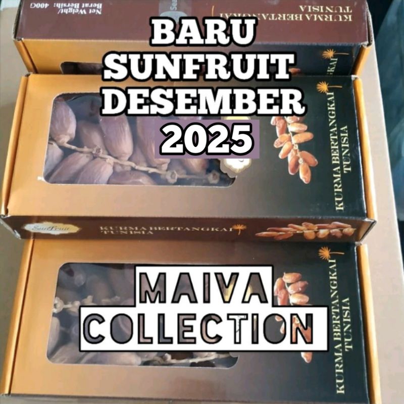 

NEW!!! KURMA SUNFRUIT 400gr kemasan Coklat/KURMA TUNISIA/kurma tangkai