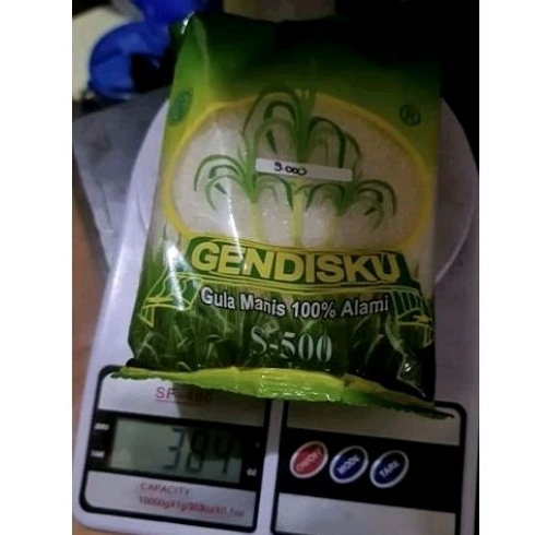 

gula pasir 500gr real timbangan 384gr segel pabrikan