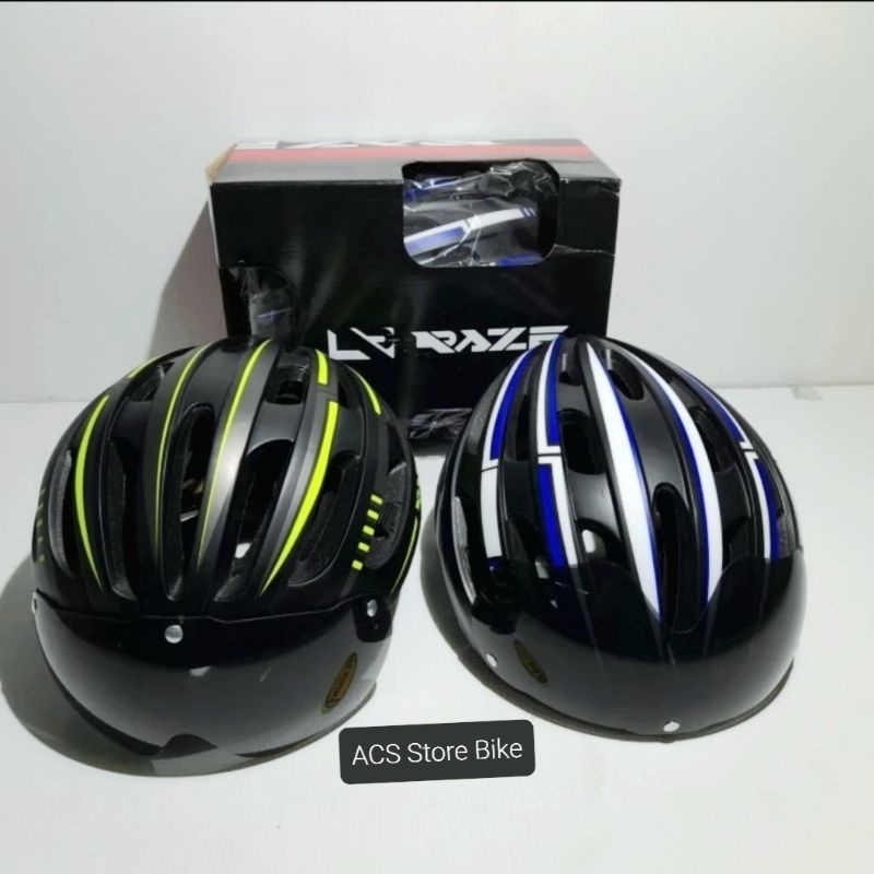 HELM SEPEDA RAZE R 79 KACAMATA MAGNETIC BERKUALITAS ALL SIZE COCOK UNTUK SEPEDA GUNUNG MTB LIPAT FIX