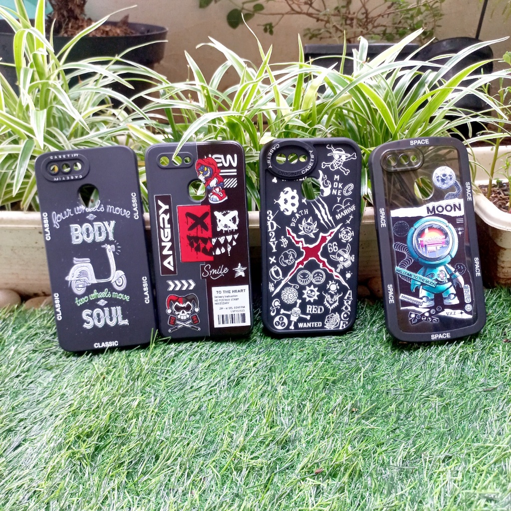 Case Oppo CPH1909 CPH1901 CPH2071 C0H2083 CPH2077 Oppo A5s A7 A12 A11k Casing Motif Robot Astronot