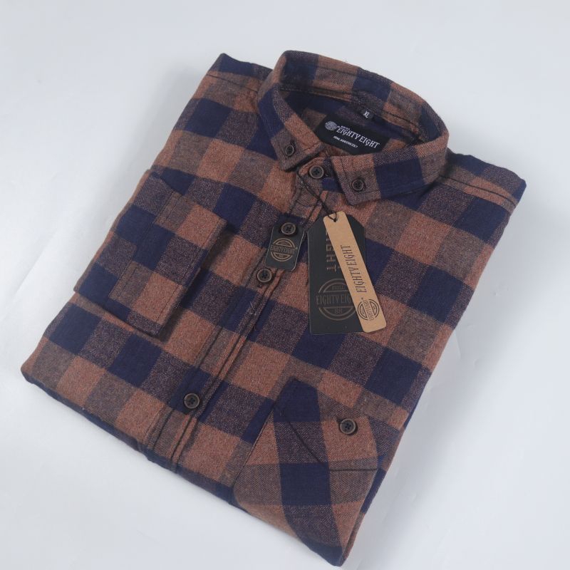 Kemeja flanel distro lengan panjang EightyEight (88)