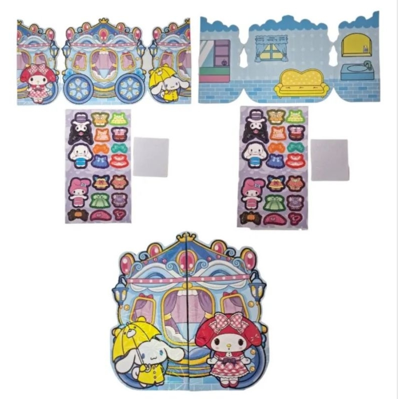 

4pc Stiker Anak Kuromi Kereta Kencana DIY