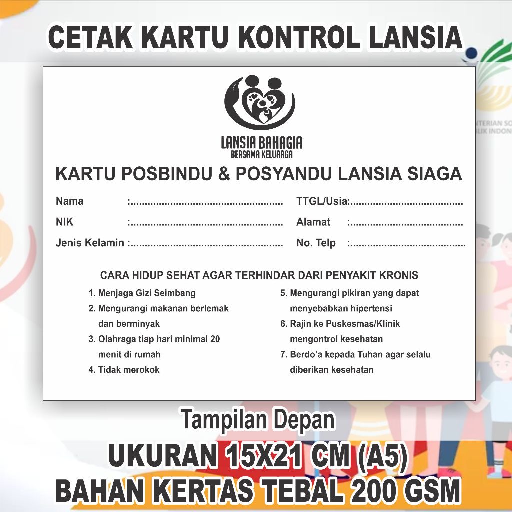 

KARTU KONTROL KESEHATAN (LANSIA)