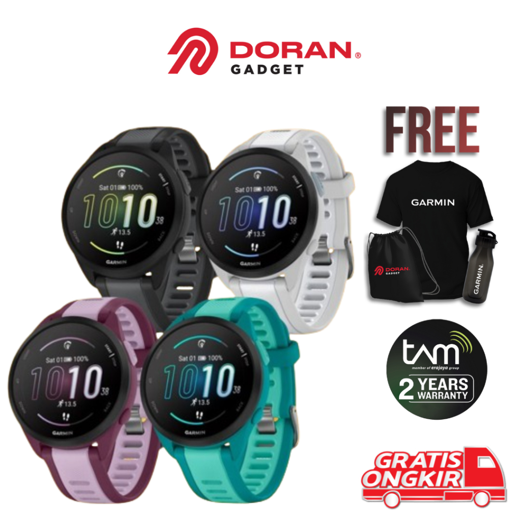 Garmin Forerunner 165 | Garmin Forerunner 165 Music FR 165 FR165 Amoled Display GPS Watch - Garansi 