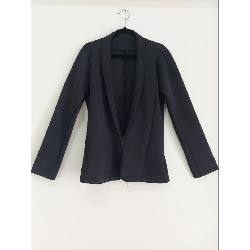 Blazer Hitam - Jas Wanita Black Scuba