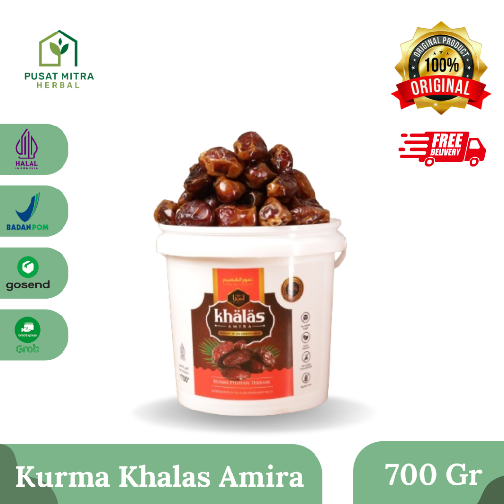 

Kurma Khalas Amira - Packaging Ember - 700 Gram